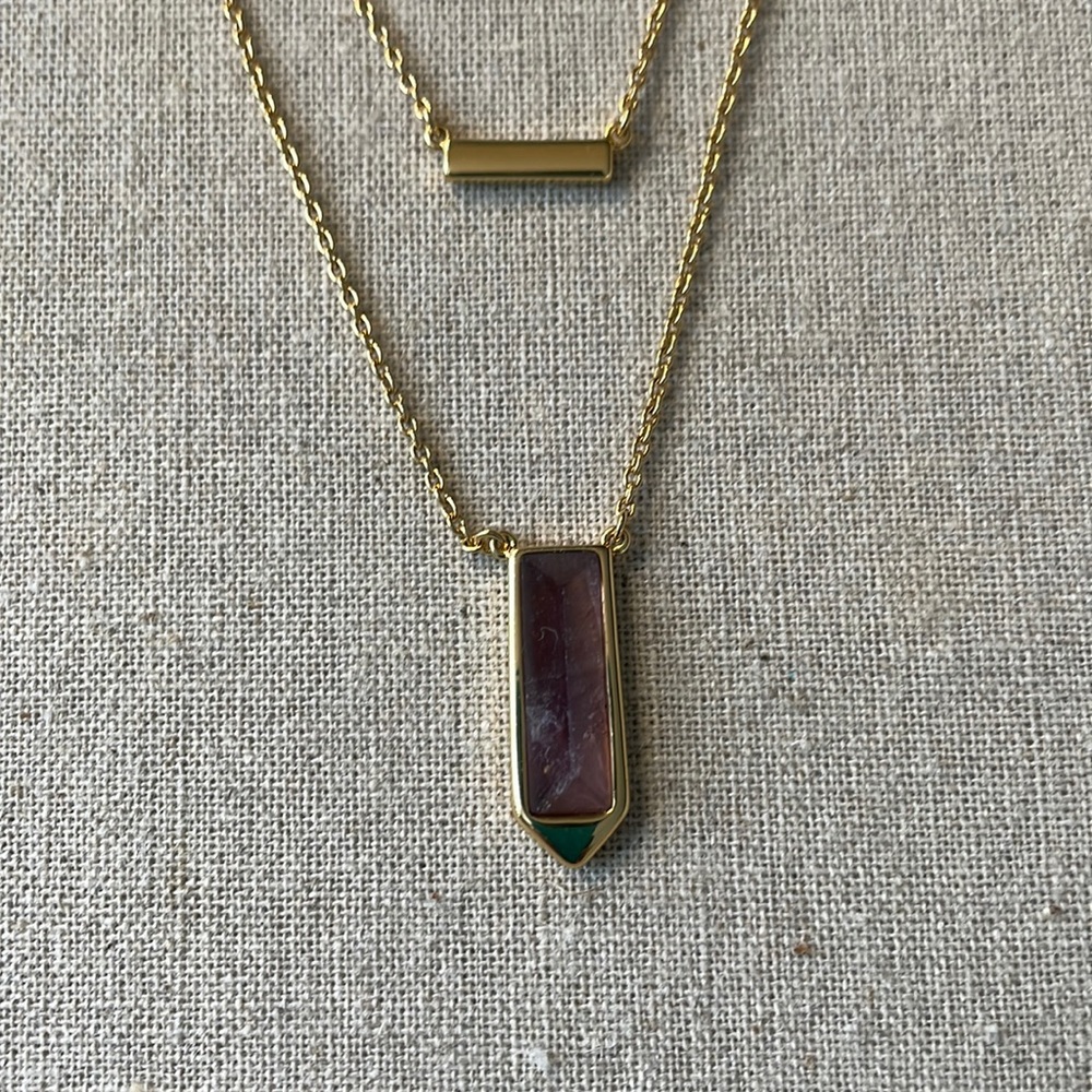 Spear stone pendant necklace